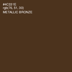 #4C331E - Metallic Bronze Color Image